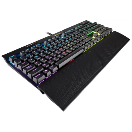 TASTATURA CORSAIR - gaming, &quot;K70&quot;, cu fir, 112 taste, format standard , mecanica, switch Cherry MX Brown, USB, negru, &quot;CH-9109012-NA&quot; (include TV 0.75 lei)