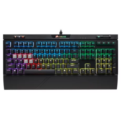 TASTATURA CORSAIR - gaming, &quot;K70&quot;, cu fir, 112 taste, format standard , mecanica, switch Cherry MX Speed, USB, negru, &quot;CH-9109014-NA&quot; (include TV 0.75 lei)