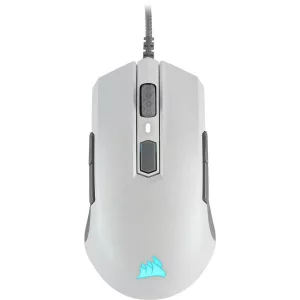 MOUSE CORSAIR - gaming, &quot;M55 RGB PRO&quot; , cu fir, optic, USB, 12400 dpi, 8/1, iluminare, butoane programabile, alb, &quot;CH-9308111-EU&quot;, (include TV 0.15 lei)