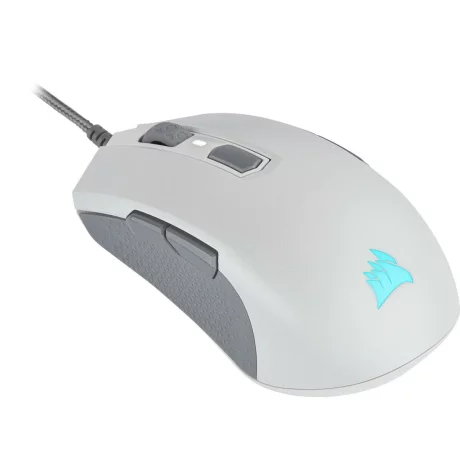 MOUSE CORSAIR - gaming, &quot;M55 RGB PRO&quot; , cu fir, optic, USB, 12400 dpi, 8/1, iluminare, butoane programabile, alb, &quot;CH-9308111-EU&quot;, (include TV 0.15 lei)