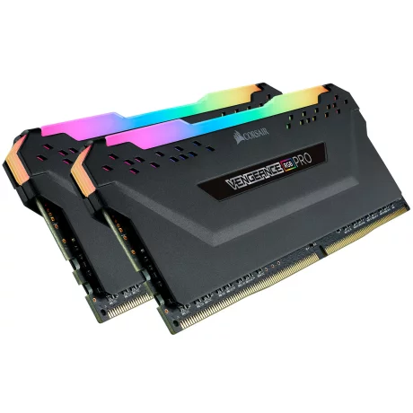 Memorii CORSAIR DDR4 16 GB, frecventa 3200 MHz, 8 GB x 2 module,  radiator, iluminare RGB, &quot;CMW16GX4M2C3200C16&quot;