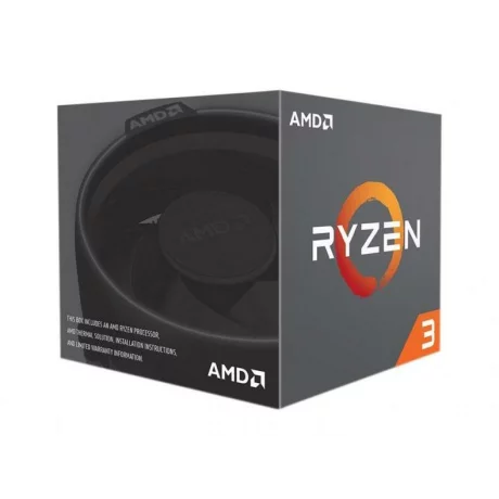 CPU AMD, skt. AM4 AMD Ryzen 3, 3100, frecventa 3.6 GHz, turbo 3.9 GHz, 4 nuclee, putere 65 W, cooler, &quot;100-100000284BOX&quot;