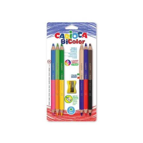 Creioane Carioca Bi-color 6/set