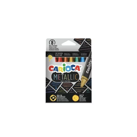 Creioane cerate Metallic Carioca 8/set