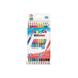 Creioane color Carioca BiColor 12/set