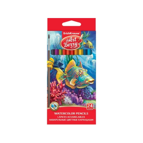 Creioane color hexagonale ArtBerry Aquarell, 24/set