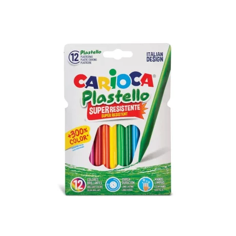 Creioane plastifiate Carioca Plastello 12/set
