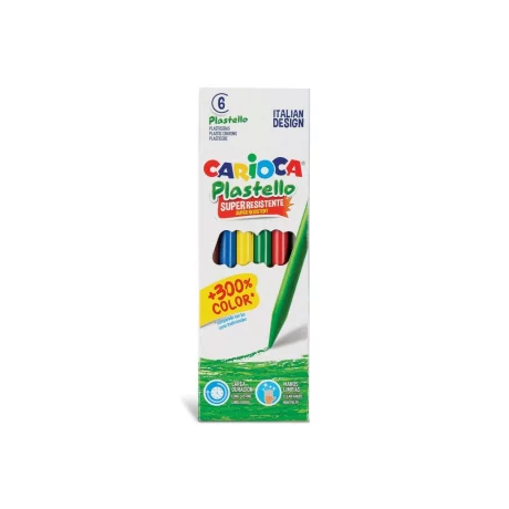 Creioane plastifiate Carioca Plastello 6/set