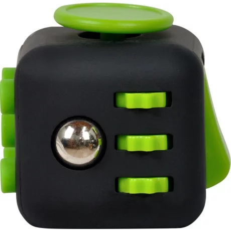 CUB ANTISTRES SPACER, FIDGET, black cu butoane green, &quot;SP-CUBE-FGET&quot;