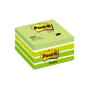 Cub notițe adezive Post-it® Pastel Vernil Alb