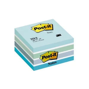 Cub notițe adezive Post-it® Pastel Bleu Alb