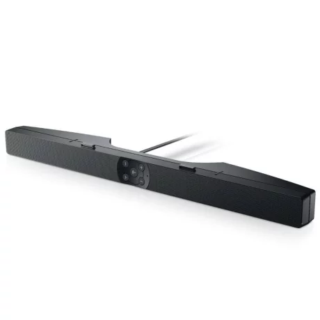 SOUNDBAR 2.0 DELL, cu fir, RMS 5W, microfon, suport montare pe monitor, conectori alimentare USB, Jack 3.5mm, negru, &quot;520-AANX&quot;