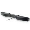 SOUNDBAR 2.0 DELL, cu fir, RMS 5W, microfon, suport montare pe monitor, conectori alimentare USB, Jack 3.5mm, negru, &quot;520-AANX&quot;