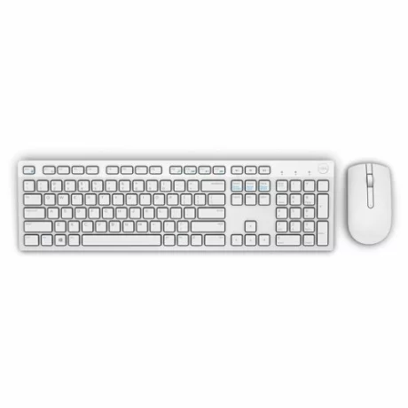 Kit TASTATURA si Mouse Dell, &quot;KM636&quot;, wireless, 104 taste format standard, mouse , 3/1 butoane, alb, &quot;580-ADGF-05&quot; (include TV 0.75 lei)