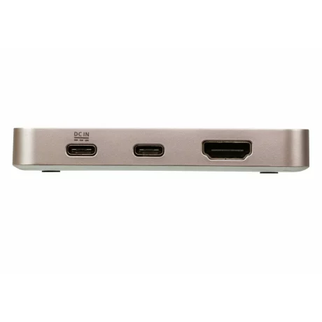 DOCKING Station ATEN universal, conectare PC USB Type C, USB 2.0 x 1 | USB 3.1 x 1, porturi video HDMI x 1, NB 60 W, gri, &quot;UH3235-AT&quot;