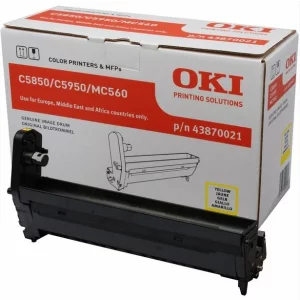 Drum Unit Original OKI Yellow, 43870021, pentru C5850|C5950|MC560, 20K, incl.TV 0 RON, &quot;43870021&quot;