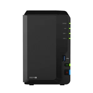 NAS SYNOLOGY, tower, HDD x 2, capacitate maxima 32 TB, memorie RAM 2 GB, RJ-45 (Gigabit), porturi USB 3.0 x 3 | eSATA, &quot;DS218+&quot;