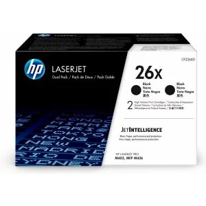 Dual-Pack Original HP Black, nr.26X, pentru LJ Pro M402|M426, 2 x 9K, incl.TV 0.8 RON, &quot;CF226XD&quot;