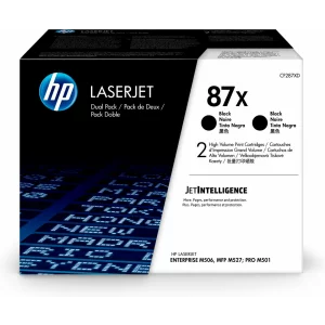 Dual-Pack Original HP Black, nr.87X, pentru LaserJet M506|M527|M501, 2 x 18K, incl.TV 0.8 RON, &quot;CF287XD&quot;