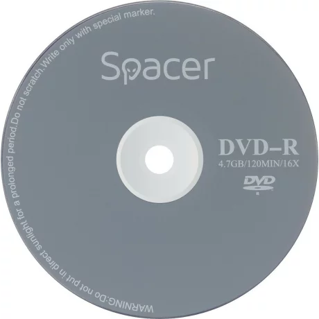 DVD-R SPACER  4.7GB, 120min, viteza 16x,  10 buc, spindle, &quot;DVDR10&quot; 45501039 / 18842 001 001 / 166557