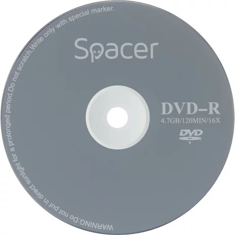 DVD-R SPACER  4.7GB, 120min, viteza 16x,  25 buc, spindle, &quot;DVDR25&quot; 166556/45501234 / 19403 001 001/166556