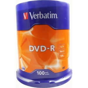 DVD-R VERBATIM  4.7GB, 120min, viteza 16x, 100 buc, Single Layer, spindle, &quot;Matt Silver&quot; &quot;43549&quot;