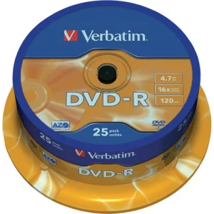 DVD-R VERBATIM  4.7GB, 120min, viteza 16x,  25 buc, Single Layer, spindle, &quot;Matt Silver&quot; &quot;43522&quot;