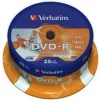 DVD-R VERBATIM  4.7GB, 120min, viteza 16x, 25 buc, Single Layer, spindle, printabil, &quot;Wide Inkjet Printable&quot; &quot;43538&quot;