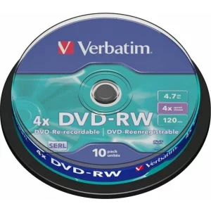 DVD-RW VERBATIM  4.7GB, 120min, viteza 4x, 10 buc, Single Layer, spindle, &quot;Matt Silver&quot; &quot;43552&quot;