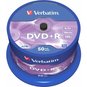 DVD+R VERBATIM  4.7GB, 120min, viteza 16x,  50 buc, Single Layer, spindle, &quot;Matt Silver&quot; &quot;43550&quot;