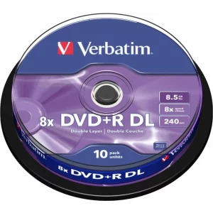 DVD+R VERBATIM  8.5GB, 240min, viteza 8x, 10 buc, Double Layer, spindle, &quot;Matt Silver&quot; &quot;43666&quot;