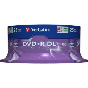 DVD+R VERBATIM  8.5GB, 240min, viteza 8x, 25 buc, Double Layer, spindle, &quot;Matt Silver&quot; &quot;43757&quot;