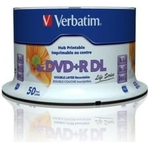 DVD+R VERBATIM  8.5GB, 240min, viteza 8x, 50 buc, Double Layer, spindle, printabil, &quot;Wide Inkjet Printable&quot; &quot;97693&quot;