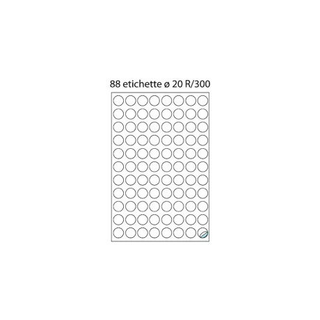 Etichete 88/A4 O20 100/cutie rotunde