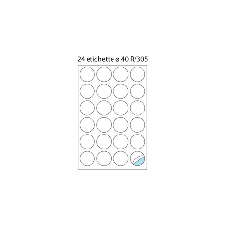 Etichete 24/A4 O40 100/cutie rotunde
