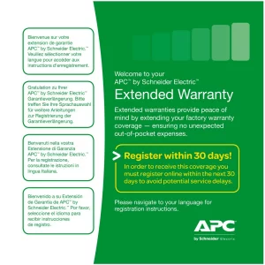 Extensie garantie APC 1 an pentru produs nou din seria BX, BE, BK, BR ,SC620I &quot;WBEXTWAR1YR-SP-01&quot;