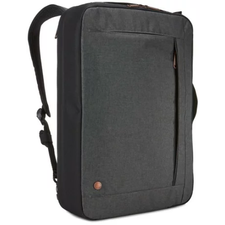 GEANTA RUCSAC CASE LOGIC, pt. notebook de max. 15.6 inch, 2 compartimente, buzunar frontal x 2, waterproof, poliester, negru, ERACV-116 OBSIDIAN