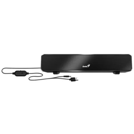 SOUNDBAR 2.0 GENIUS, cu fir, RMS 6W, fara alte functii, conectori alimentare USB, Jack 3.5mm, negru, &quot;31730024400_S&quot;