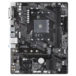 PLACA de BAZA GIGABYTE GA-A320M-H, skt AM4, AMD A320, mATX, slot RAM 2 x DDR4, max 64 GB, 4x S-ATA 3, 1x M.2, 2x PCI-E, PCI-E3.0x16 x 1, LAN 1000 Mbps, HDMI, DVI, 7.1, &quot;GA-A320M-H&quot;