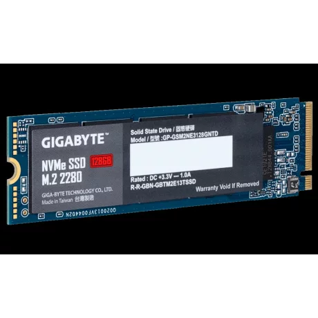 SSD GIGABYTE, 128 GB, M.2, PCIe Gen3.0 x4, 3D Nand, R/W: 1550/550 MB/s, &quot;GP-GSM2NE3128GNTD&quot;