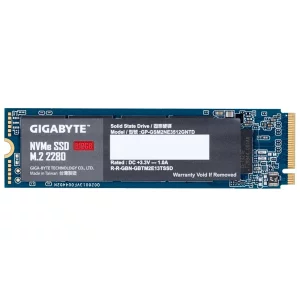 SSD GIGABYTE, 512 GB, M.2, PCIe Gen3.0 x4, 3D Nand, R/W: 1700/1550 MB/s, &quot;GP-GSM2NE3512GNTD&quot;