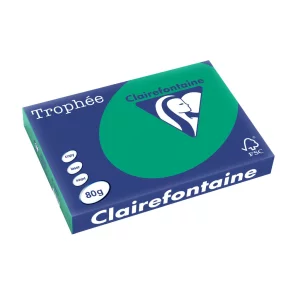 Hartie color Clairefontaine Intens A3 Verde Inchis