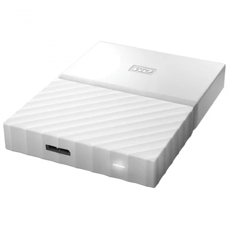 HDD extern WD 1 TB, My Passport, 2.5 inch, USB 3.0, alb, &quot;WDBYNN0010BWT-WESN&quot;