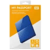 HDD extern WD 1 TB, My Passport, 2.5 inch, USB 3.0, albastru, &quot;WDBYNN0010BBL-WESN&quot;