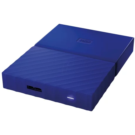 HDD extern WD 1 TB, My Passport, 2.5 inch, USB 3.0, albastru, &quot;WDBYNN0010BBL-WESN&quot;