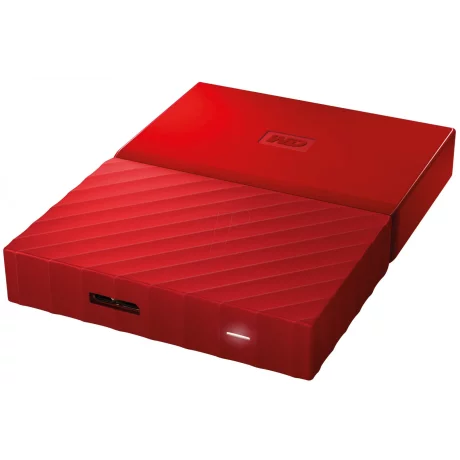 HDD extern WD 1 TB, My Passport, 2.5 inch, USB 3.0, rosu, &quot;WDBYNN0010BRD-WESN&quot;