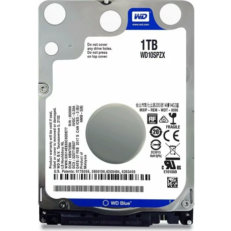 HDD notebook  WD 1 TB, Blue, 5400 rpm, buffer 128 MB, 6 Gb/s, S-ATA 3, &quot;WD10SPZX&quot;