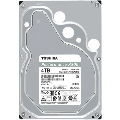 HDD TOSHIBA 4 TB, X300, 7.200 rpm, buffer 512 MB, pt. desktop PC, &quot;HDWE140EZSTA&quot;