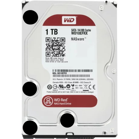 HDD WD 1 TB, Red, 5.400 rpm, buffer 64 MB, pt. NAS, &quot;WD10EFRX&quot;