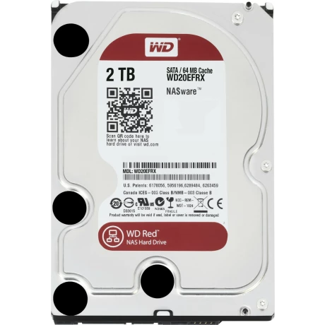 HDD WD 2 TB, Red, 5.400 rpm, buffer 64 MB, pt. NAS, &quot;WD20EFRX&quot;